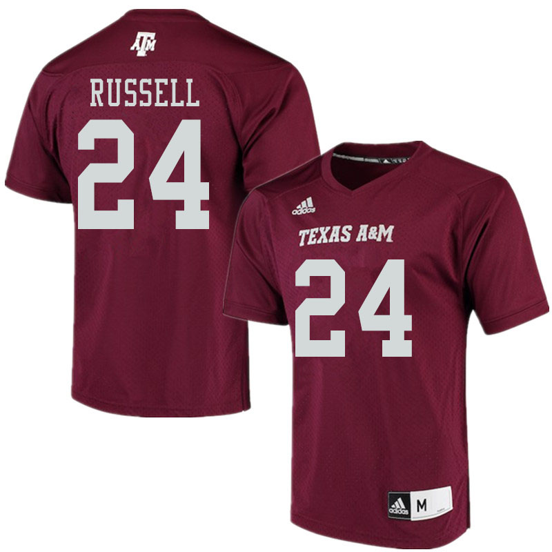 Men #24 Chris Russell Texas A&M Aggies College Football Jerseys Sale-Maroon Alumni Player
